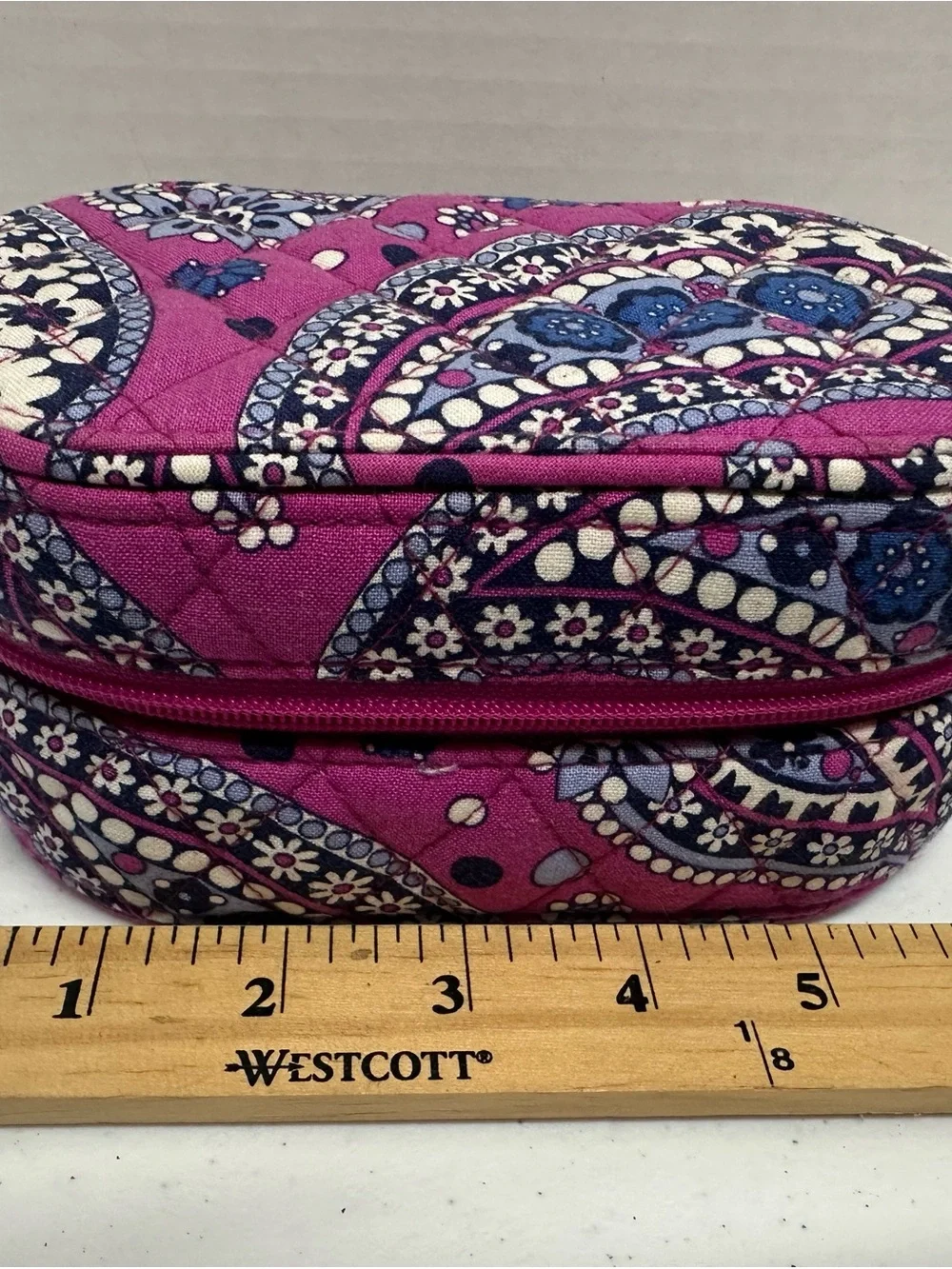 Vera Bradley Pink Paisley Travel Jewelry Organizer Case